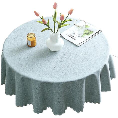 Chiffon de finition imperméable en microfibre, forme ronde, pour intérieur et extérieur - 140 - gris bleu - dentelle