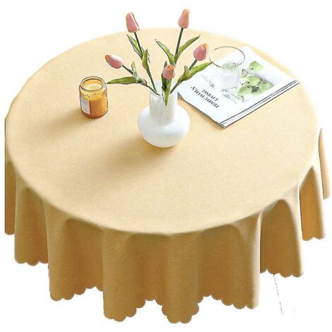 Chiffon de finition imperméable en microfibre, taille S, rond, pour l'extérieur et l'intérieur - 140 - jaune vif - dentelle