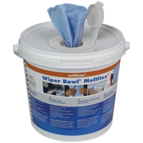 Chiffon de nettoyage des mains Multitex haut pouvoir nettoyant 72 lingettes – Pour surfaces peintes, métal et plastique – Résistant à la déchirure