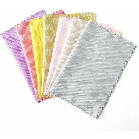 Chiffon de Nettoyage en Lot de 10 Microfibre Multifunction pour Verre Miroir Vitre dans Cuisine Voiture Salle de Bain Maison Bureau,Chiffons Lavettes colorées Polyvalent 30 x 40 cm