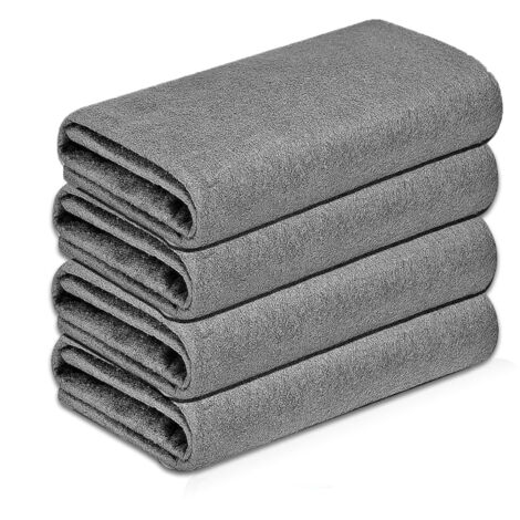 Chiffon De Nettoyage En Microfibre - Pour Vitres Miroirs Et Surfaces Lisses - Lavable Et Réutilisable - 4 Pièces