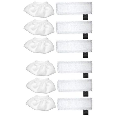 Chiffon de Nettoyage - Karcher - EasyFix - 6x Cleaning cloth - 6x Cloth cover - Compatible SC2 SC3 SC4 SC5
