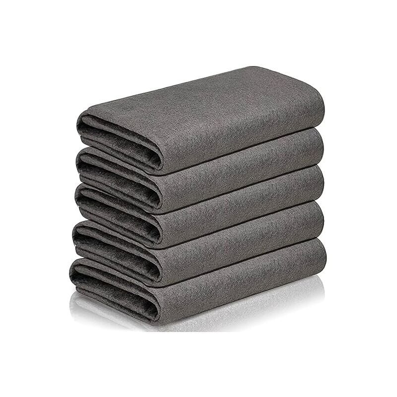 Ikodm - Chiffon de Nettoyage Magique - 5 Pièces Chiffon de Nettoyage en Microfibre Réutilisable sans Traces pour Fenêtres - Chiffon Vitre sans Trace
