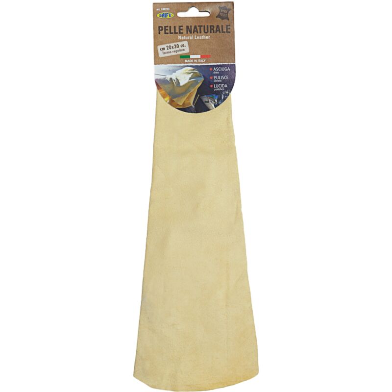 Chiffon en Cuir Suédé Naturel 49x32 cm - Idéal pour le Nettoyage des Véhicules