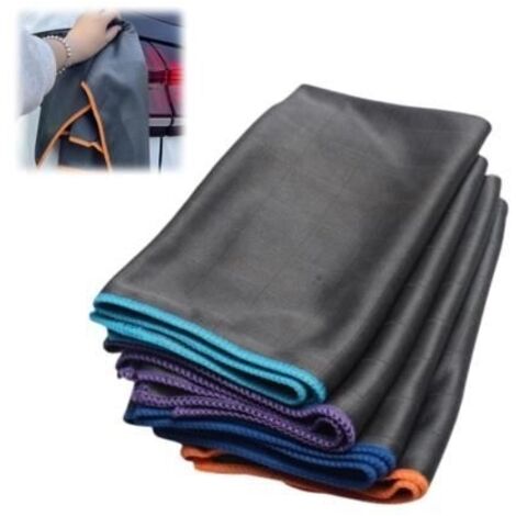 Chiffon en Fibre de- 4 Serviette Nettoyage sans Trace 40 x 50cm pour Verre, Vitre, Lunettes, Ménage chiffon fibre de carbone