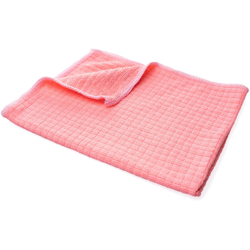 Chiffon en microfibre, chiffon de nettoyage de cuisine, chiffon absorbant, éponge à récurer (2 pièces rouge