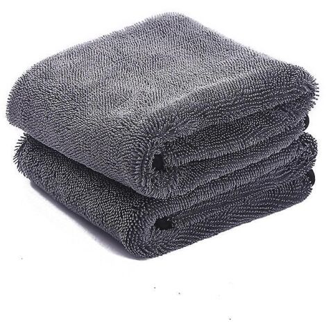 chiffon En Microfibre De Nettoyage De Voiture (gris 50x60cm), Serviette De Schage De Voiture Extra Large Et Paisse, Super Absorbante Pour Les Dtai