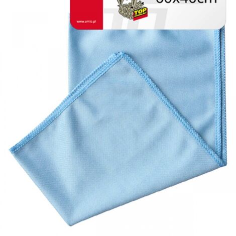 Chiffon en microfibre sans traces pour le nettoyage des vitres et des miroirs 40x60 cm amio-01749