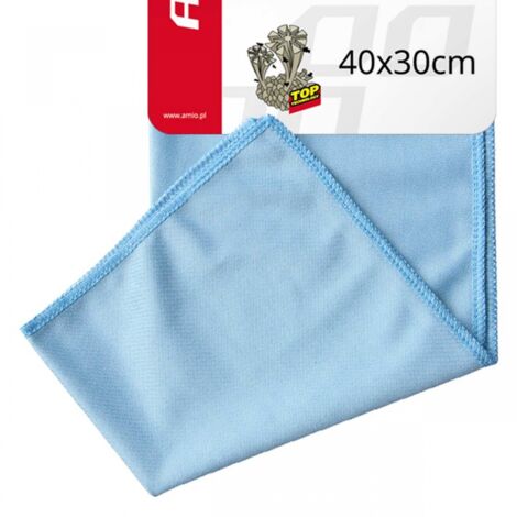 Chiffon en microfibre sans traces pour nettoyer les vitres et les miroirs 30x40 cm amio-01747