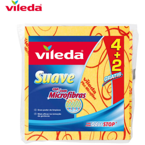 Chiffon Jaune Doux 4+2 30% Microfibre 142010 Vileda