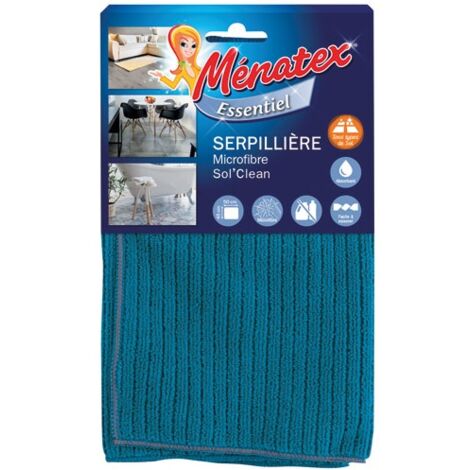 Chiffon microfibre absorbant 45x50cm – Efficace sur sols irréguliers – Utilisation humide sans détergent – Écologique et dégraissant – Menatex