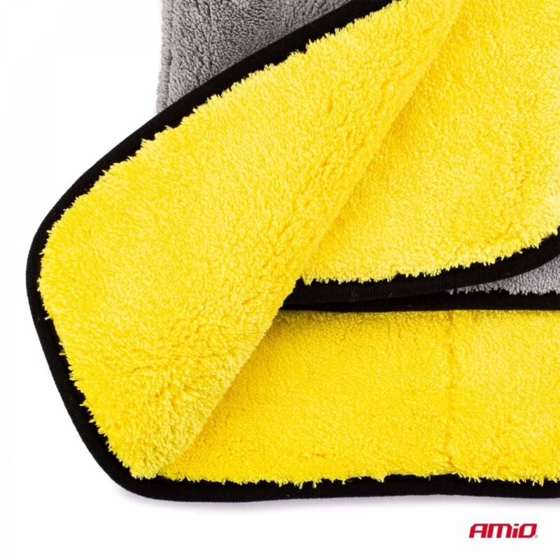 Chiffon de polissage et de séchage pour voiture en microfibre 50x70 cm 1600g/m² AMIO-02869
