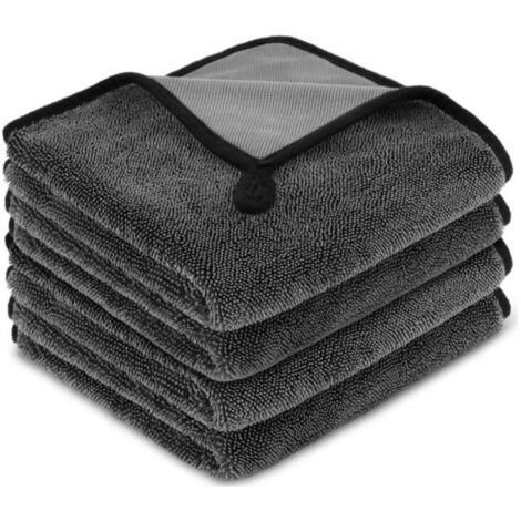 Chiffon Microfibre Voiture, 4pcs 40  40cm Chiffons de Nettoyage en Microfibre Doux, Ultra Absorbant, pour Séchage, Chiffons ,