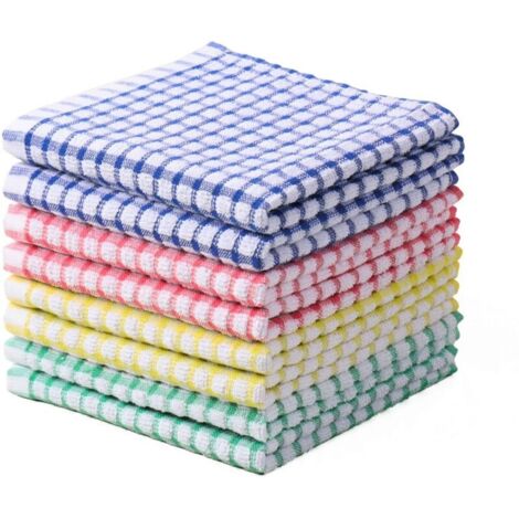 Chiffon Nettoyage Cuisine - 8 pièces, Chiffon Coton Éponge Super Absorbant - 30,5x30,5cm