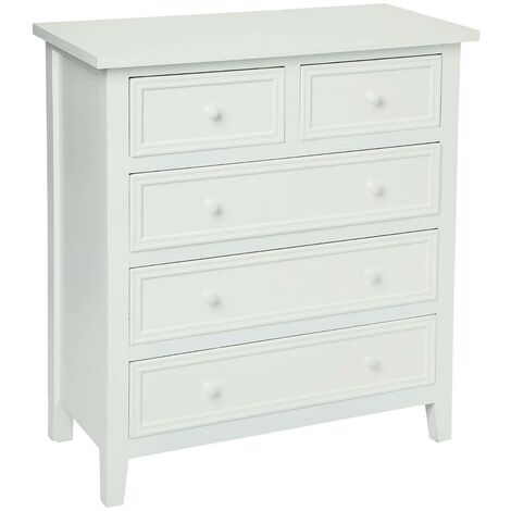 Chiffoniera bianca Charme 5 cassetti - Atmosphera créateur d'intérieur
