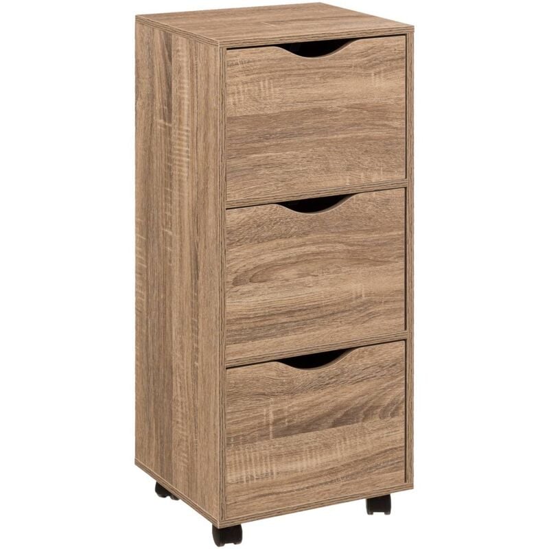 Tour 3 portes à roulettes effet bois - 5five