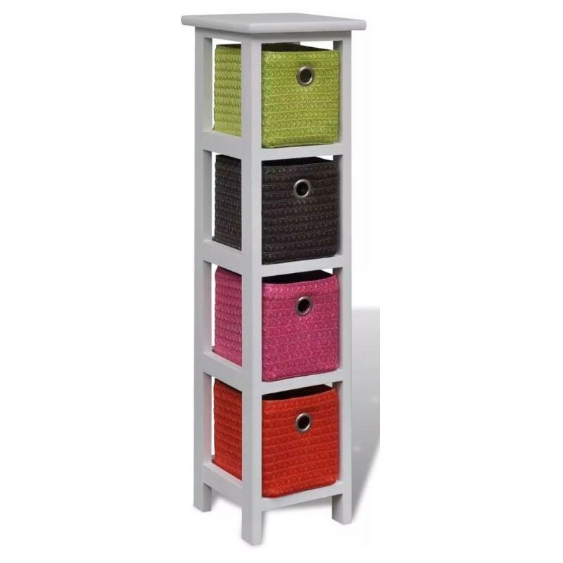 Chiffonnier 4 tiroirs bois blanc Finess Chiffonnier 4 tiroirs bois blanc Finess