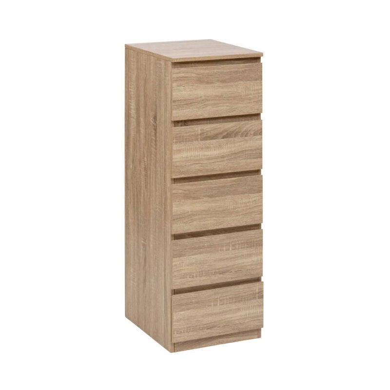 Chiffonnier 5 Tiroirs 'Dolo' 115cm Naturel