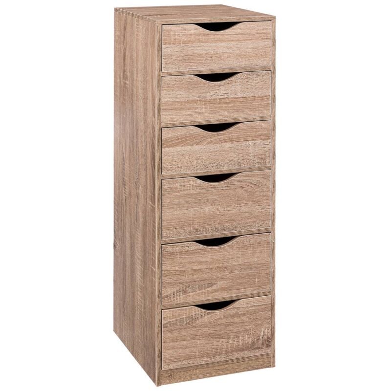 Caisson 6 tiroirs effet bois naturel - 5five