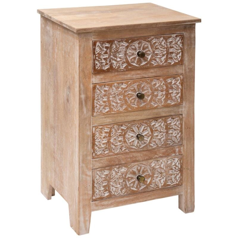 Atmosphera - Chiffonnier Shirel manguier 4 tiroirs créateur d'intérieur