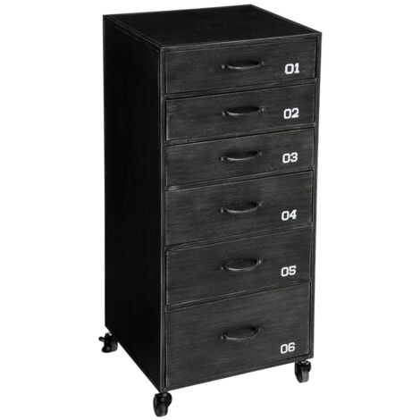 Sleeper 6 Schubladen Sevin Black Atmosphera