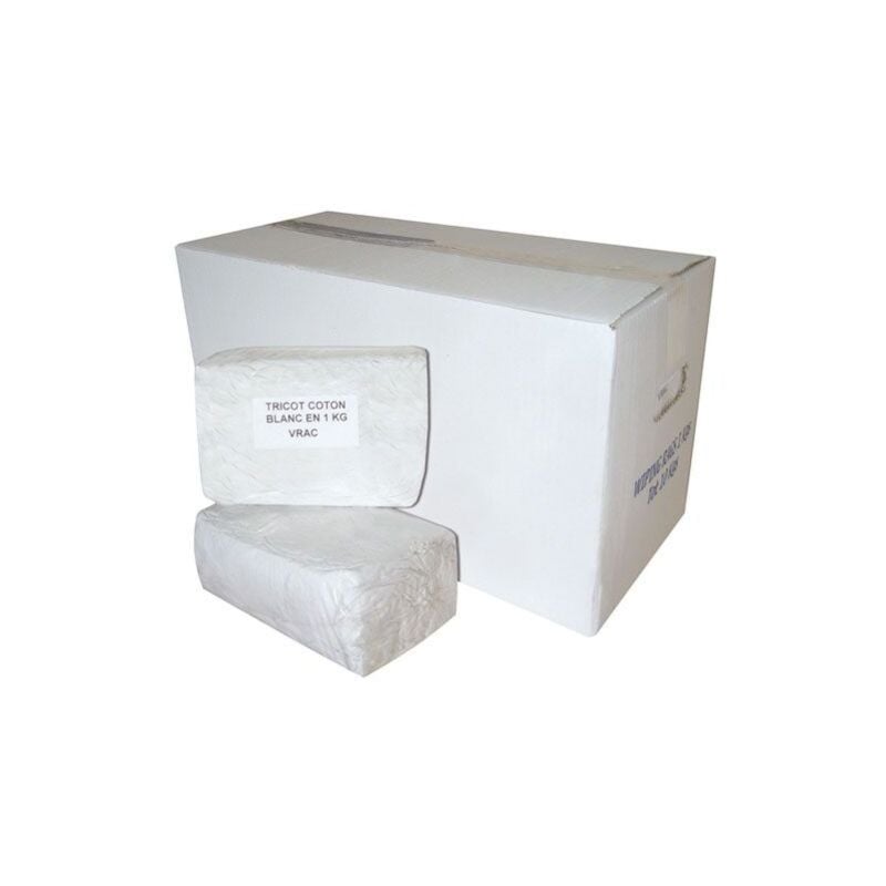 Global Hygiene - Chiffons en coton blanc, sac de 1kg