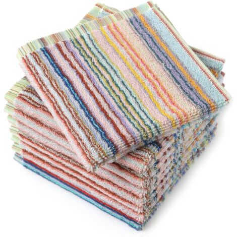 Chiffons de cuisine pour la vaisselle, chiffons super absorbants, chiffons de nettoyage en coton, lot de 8, 30 x 30 cm