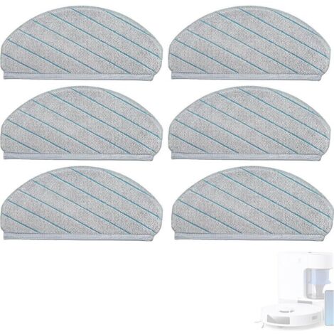 Chiffons de nettoyage d'accessoires pour Ecovacs Deebot N20, N20 Pro, N20 Plus, N20 Pro Plus, X1, X1 Plus, T10, T10 Plus, pièces de rechange pour chiffon d'essuyage en microfibre,6 pièces
