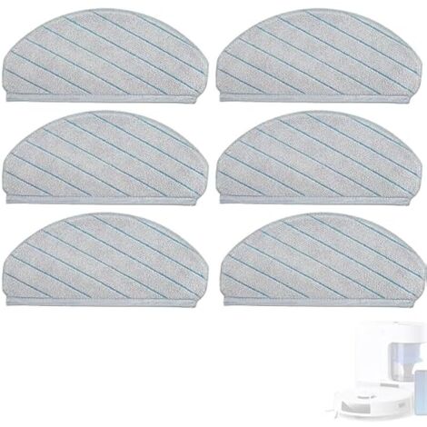 Chiffons de nettoyage d'accessoires pour Ecovacs Deebot N20, N20 Pro, N20 Plus, N20 Pro Plus, X1, X1 Plus, T10, T10 Plus, pièces de rechange pour chiffon d'essuyage en microfibre,6 pièces