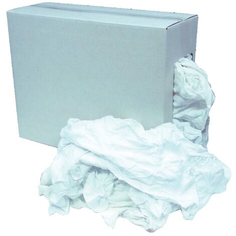 Chiffons d'essuyage en coton blanc 10kg – Excellente absorption et douceur – Pour professionnels de l'hygiène – B1