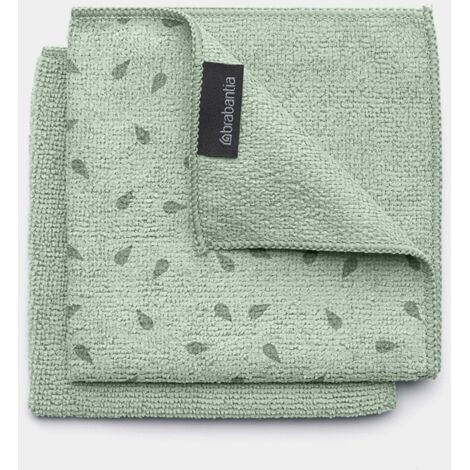 Chiffons Microfibre Vert Menthe Brabantia Absorption Supérieure, Nettoyage Sans Traces - Brabantia