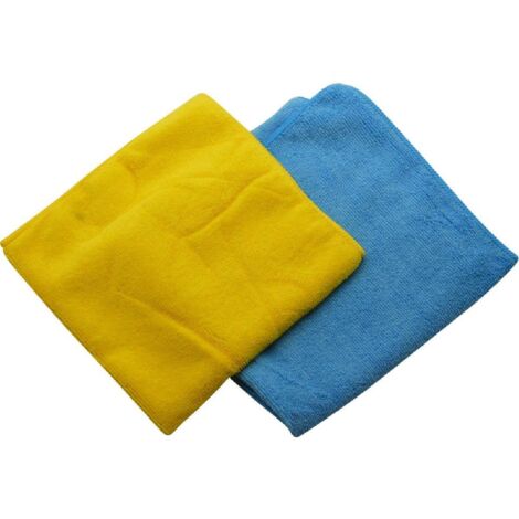 Chiffons Microfibres 400x400mm - 1 Bleu 1 Jaune