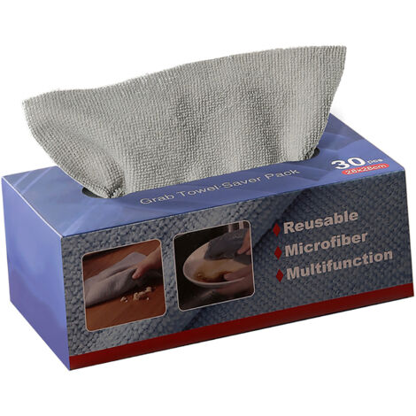 Chiffons Microfibres Jetables Super Absorbants Multiusages avec Dispenser Box pour Cuisine