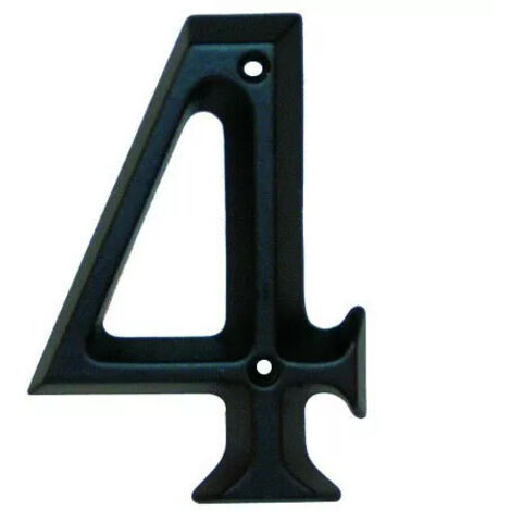 CHIFFRE 0 HT 95 ZAMAK NOIR MAT