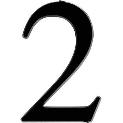 Chiffre 2 Noir Hauteur 60mm - 4622453