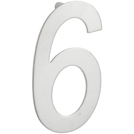 Chiffre 6 à visser, inox, H.100mm - THIRARD