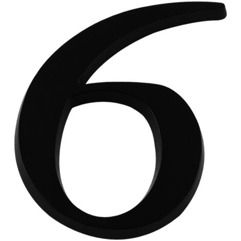 Chiffre 6 Noir Hauteur 40mm - 4621296