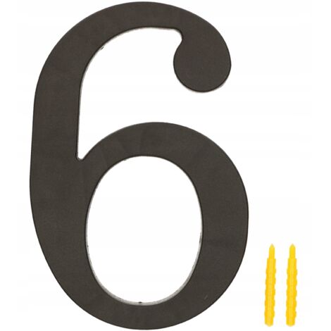 Chiffre 6 polonais noir