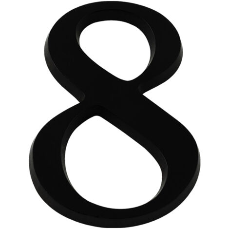 Chiffre 8 Noir Hauteur 40mm - 4621319