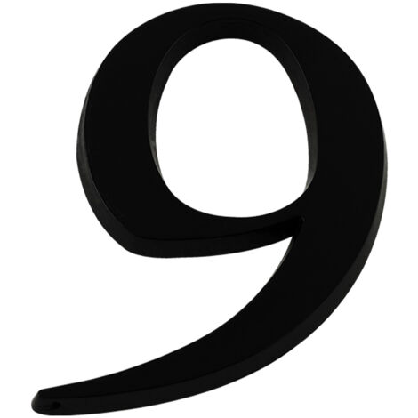 Chiffre 9 Noir Hauteur 40mm - 4621326