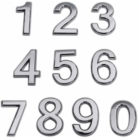 Numéro de boîte aux lettres 3d, autocollant auto-adhésif or autocollant  autocollants numéro de maison numéro de porte de chambre
