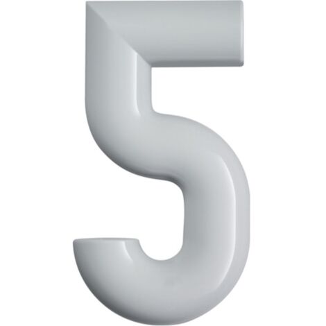 Chiffre du numéro de maison 5 Polyamide spécial 99 blanc pur 165mm D.33mm HEWI
