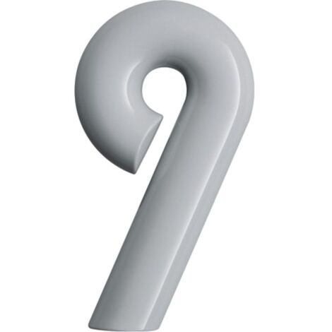 Chiffre du numéro de maison 9 Polyamide spécial 99 blanc pur 165mm D.33mm HEWI