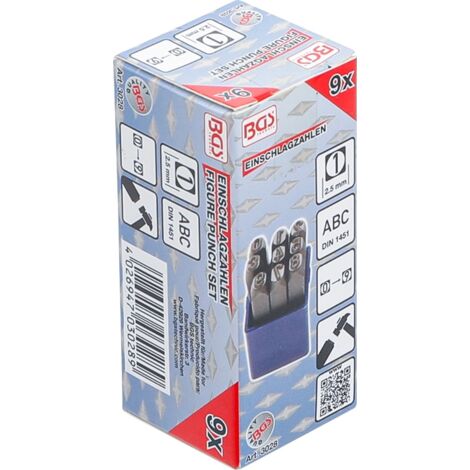 Chiffres à frapper 2,5 mm BGS