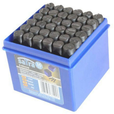 SATRA Chiffres et lettres 10 mm a frapper - lot de 36