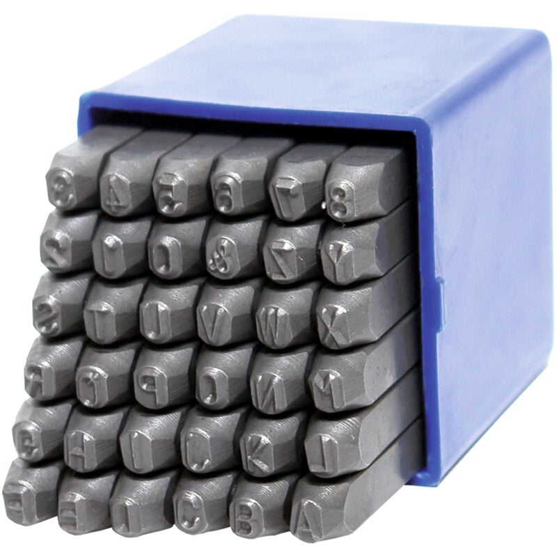 Dema - Chiffres et lettres à frapper 4 mm 36 pièces
