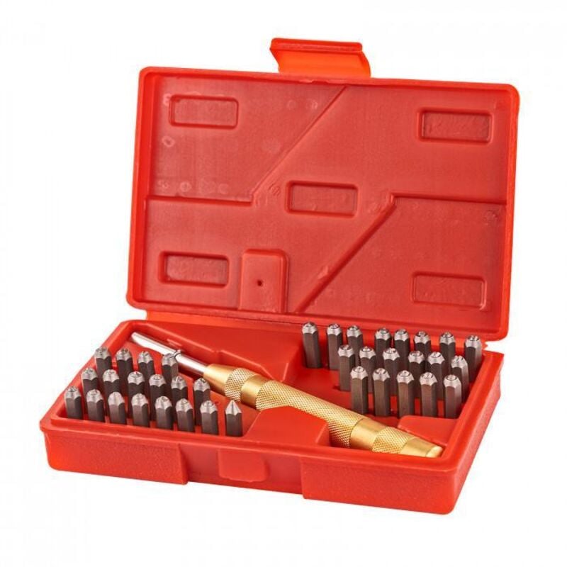 Dema - Chiffres et lettres à frapper - Set complet 38 pièces