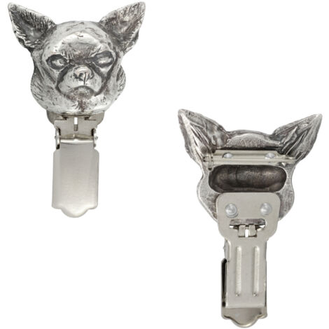 Chihuahua a pelo corto I - spilla con clip, porta numero di partenza, regalo per l'esposizione canina Art-Dog