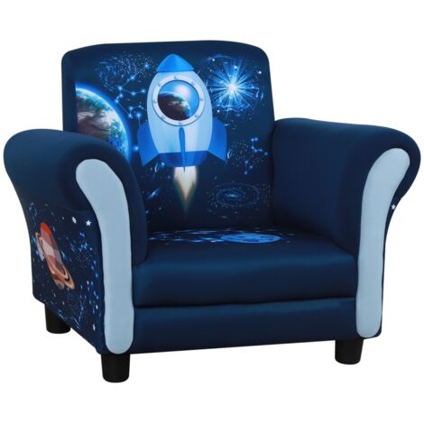 Child Armchair Kids Mini Sofa Chair with Armrest, 59.5 x 43 x 46.5cm, Blue
