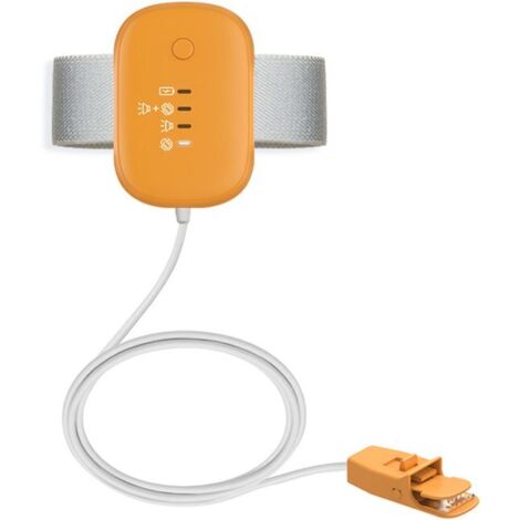Child bedwetting alarm, USB rechargeable, loud sound, strong vibration, suitable for child toilet training (orange).